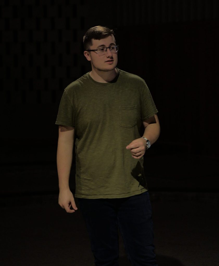 Joe Whiteside performing a solo on stage
